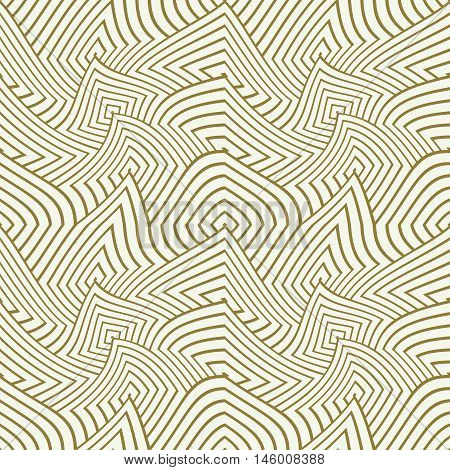 Vector geometric illusive seamless pattern abstract endless composition created with overlay curls and lines. Decorative background with intertwine curves.