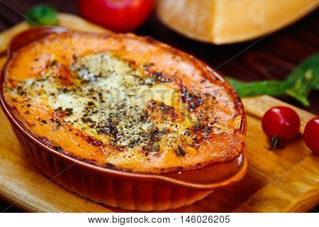 Lasagna (italian Leafy Meat Pie And Cheese Parmigiano)