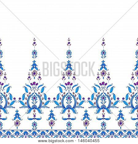 Seamless paisley pattern bohemian style cachemire design. For textile wrapping