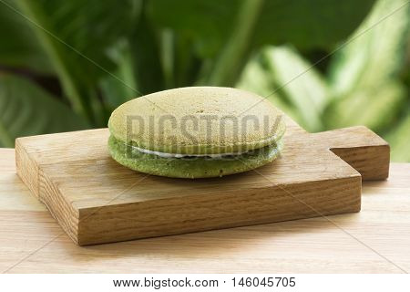 Japanese dessert Green Tea Dorayaki Pan cake