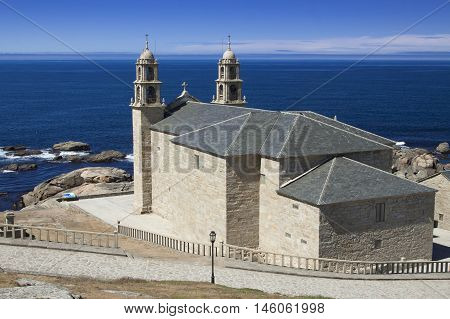 Spain Galicia Muxia Virxen de la Barca Sanctuary on Atlantic coast