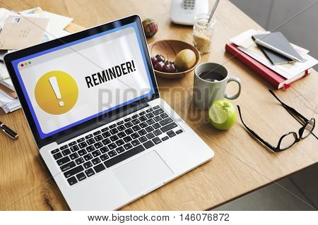 Reminder Notification Alert Exclamation Point Concept
