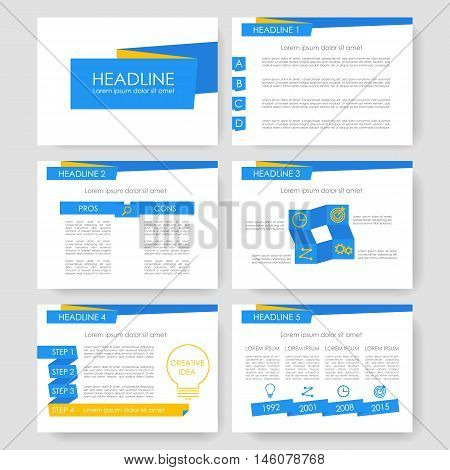 Set of color infographic elements for presentation templates. Leaflet, Annual report, book cover design. Brochure, layout, Flyer layout template design. Easy to edit.