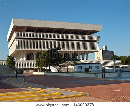 Albany New York USA. September 42016. The New York State Museum on a beautiful summer morning