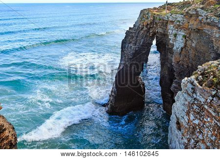 Natural Arches On Beach.
