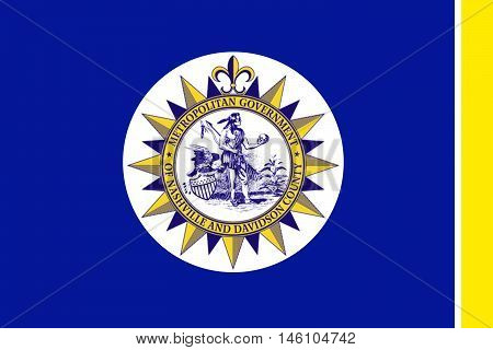 Flag of Nashville is the capital of Tennessee United States
