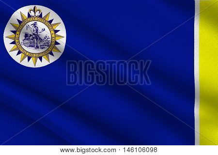 Flag of Nashville is the capital of Tennessee United States. 3D illustration