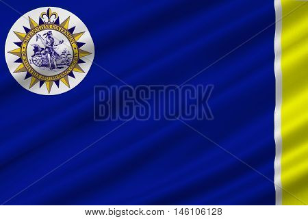 Flag of Nashville is the capital of Tennessee United States. 3D illustration