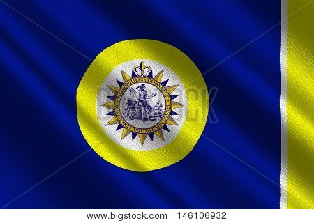 Flag of Nashville is the capital of Tennessee United States. 3D illustration