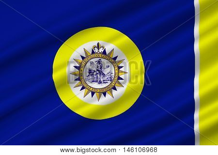 Flag of Nashville is the capital of Tennessee United States. 3D illustration