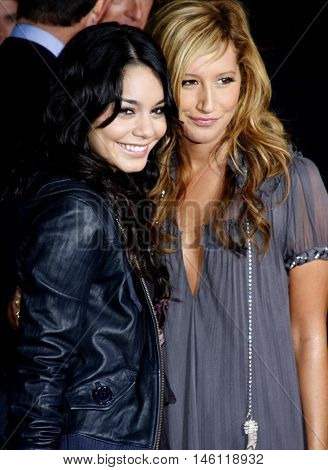 Vanessa Hudgens and Ashley Tisdale at the DVD Release premiere of 