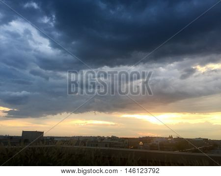 Stormclouds And Sunset