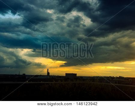 Stormclouds And Sunset