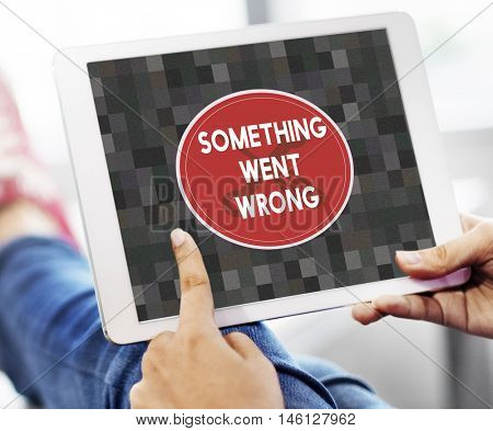 Error Something Went Wrong Under Construction Concept