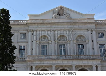 Palace of Ajuda in Lisbon, Portugal, in Europe