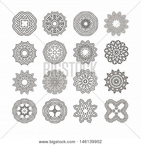 Circular Black Pattern Set