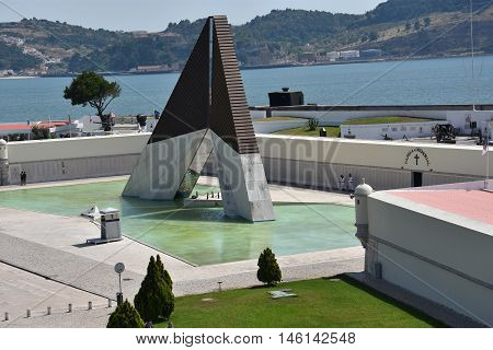 LISBON, PORTUGAL - AUG 21: Monumento aos Combatentes do Ultramar at Belem in Lisbon, Portugal, as seen on Aug 21, 2016. This monument was erected for the soldiers that lost their lives during the 1964-1971 conflict in Africa.