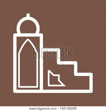 Muslim, mimbar, mosque icon vector image. Can also be used for islamic. Suitable for mobile apps, web apps and print media.