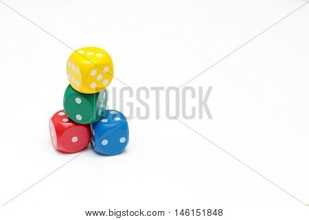 Dice concept for business risk chance good luck or gambling