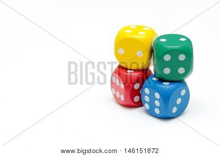Dice concept for business risk chance good luck or gambling