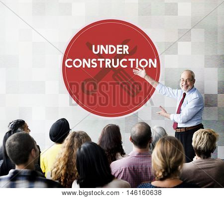 Error Something Went Wrong Under Construction Concept