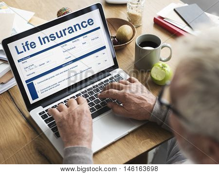 Life Insurance Policy Terms of Use Concept