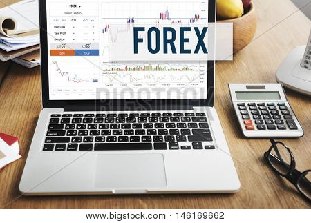 Forex Stock Exchange Graph Global Business Concept