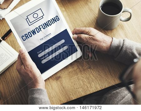 Crowdfunding Money Business Enterprise Graphic Concept