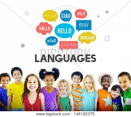 Multilingual Greetings Languages Concept