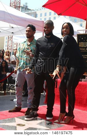 LOS ANGELES - SEP 7:  Miguel, Usher Raymond, Kelly Rowland at the Usher Honored With a Star On The Hollywood Walk Of Fame at the Eastown on September 7, 2016 in Los Angeles, CA