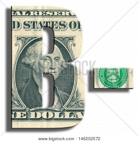 B- Credit Rating. Us Dollar Texture.