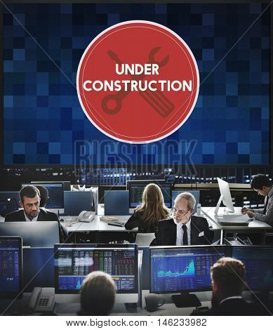 Error Something Went Wrong Under Construction Concept