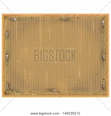Vector Vintage Frame with Sackcloth isolated on white background