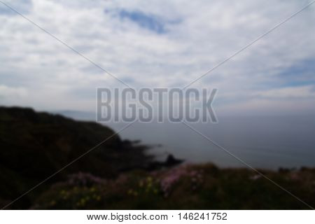 View From The Coastal Path Between Widemouth Bay And Bude Out Of Focus.