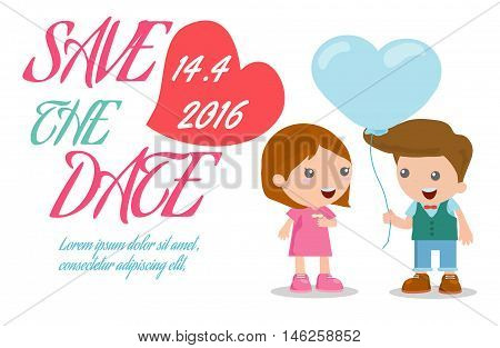 Save the Date Invitation Card Design, Save The Date, Wedding Invitation Card,Set of vector templates for invitations, save the date,Vector Illustration