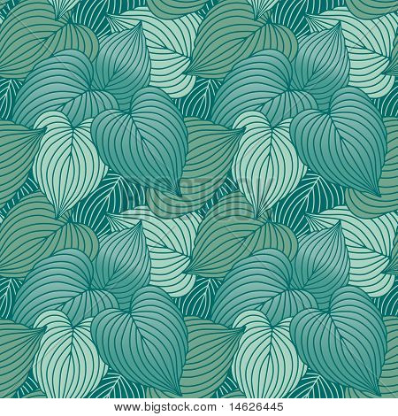 Funkia liść Pattern_Blue