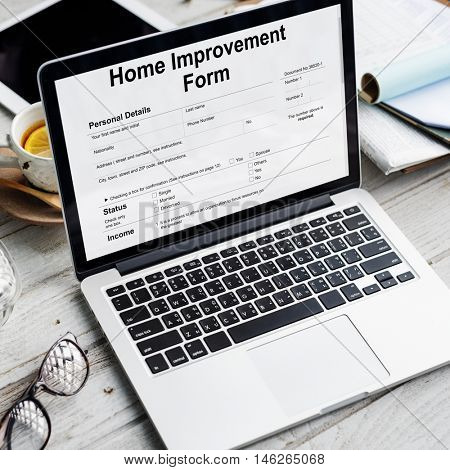 Home Improvement Form Personnel Details Concept