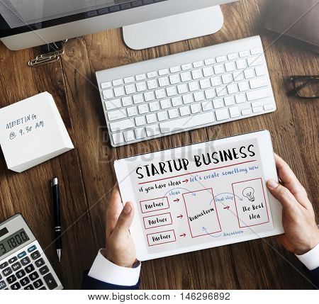 Startup Business Plan Brainstorming Graphic Concept