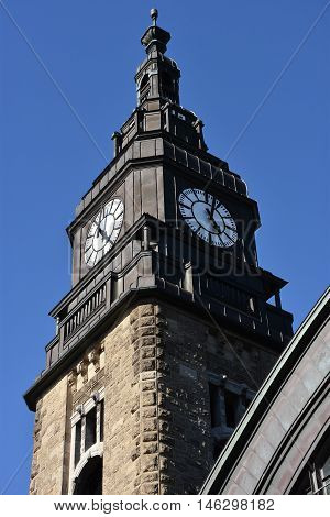 HAMBURG, GERMANY - AUG 25: Hauptbahnhof in Hamburg, Germany, as seen on Aug 25, 2016. It is the main railway station in the city, the busiest in the country and the second busiest in Europe.