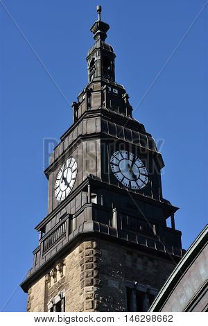 HAMBURG, GERMANY - AUG 25: Hauptbahnhof in Hamburg, Germany, as seen on Aug 25, 2016. It is the main railway station in the city, the busiest in the country and the second busiest in Europe.