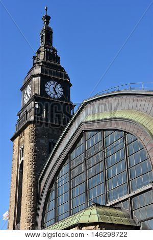 HAMBURG, GERMANY - AUG 25: Hauptbahnhof in Hamburg, Germany, as seen on Aug 25, 2016. It is the main railway station in the city, the busiest in the country and the second busiest in Europe.