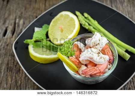Shrimps. Prawns isolated on a White Background. Seafood rawfood
