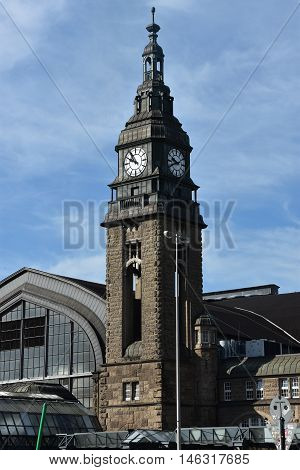 HAMBURG, GERMANY - AUG 25: Hauptbahnhof in Hamburg, Germany, as seen on Aug 25, 2016. It is the main railway station in the city, the busiest in the country and the second busiest in Europe.
