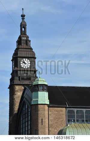HAMBURG, GERMANY - AUG 25: Hauptbahnhof in Hamburg, Germany, as seen on Aug 25, 2016. It is the main railway station in the city, the busiest in the country and the second busiest in Europe.