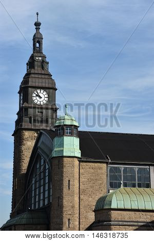 HAMBURG, GERMANY - AUG 25: Hauptbahnhof in Hamburg, Germany, as seen on Aug 25, 2016. It is the main railway station in the city, the busiest in the country and the second busiest in Europe.
