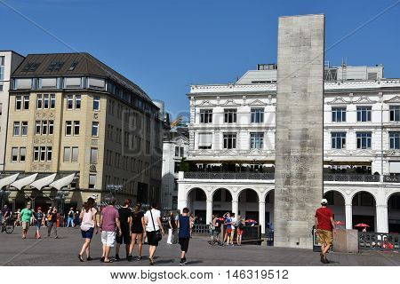 HAMBURG, GERMANY - AUG 26: First World War Memorial in Hamburg, Germany, as seen on Aug 26, 2016. Hamburg is the second largest city in Germany and the eighth largest city in the European Union.