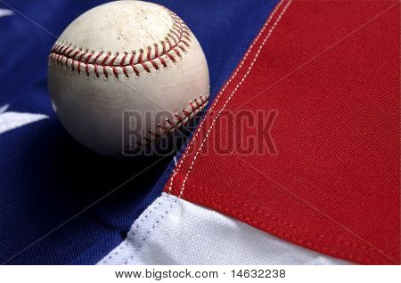 Béisbol en bandera de Amercan