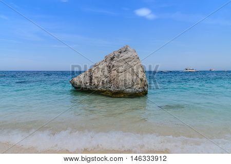 beautiful sea in orosei gulf in sardinia italy