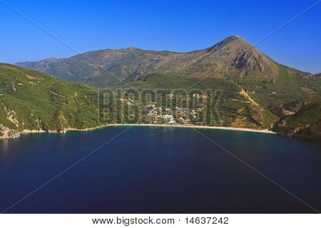 Vista aerea su Lichnos beach Grecia