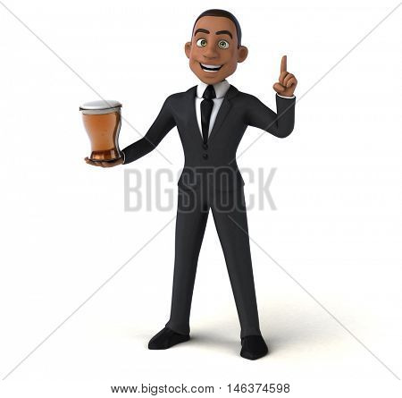 Fun businessman - 3D Illustration